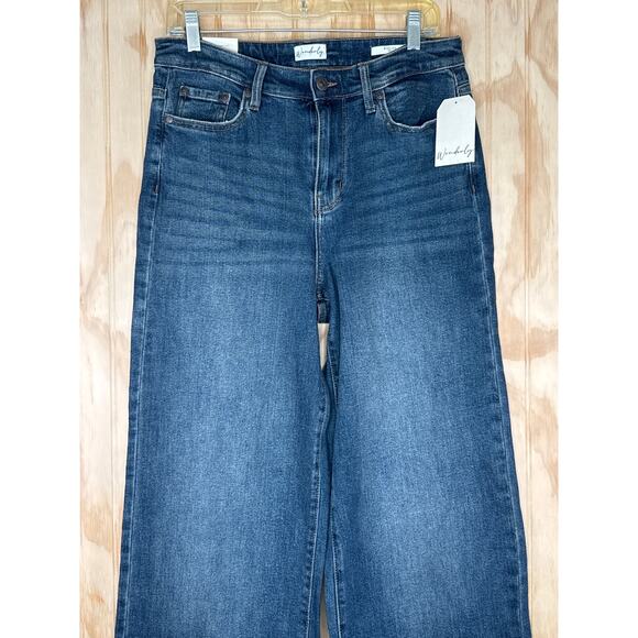 Wonderly Wide Leg Jeans High Rise Stretch Denim Size 8R NWT, Boho, Y2K Revival - Picture 3 of 9
